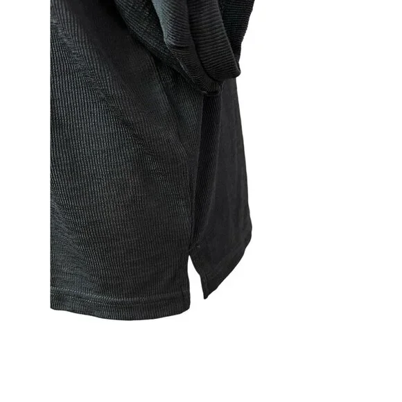 Madewell Women Top Medium Size Gray Eastover Bubble Short Sleeve Stretch NWOT - Picture 4 of 10